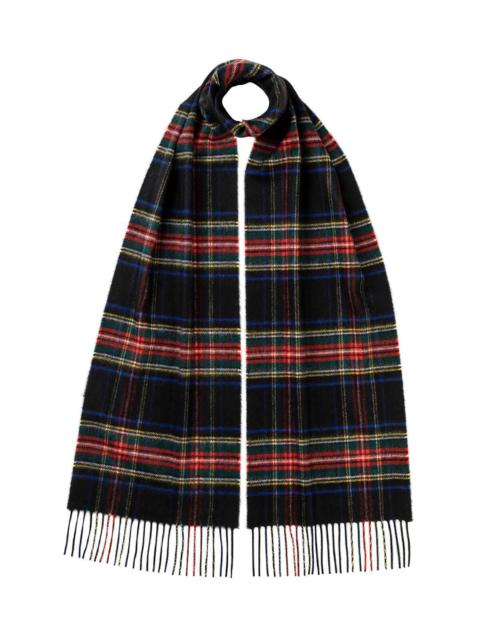 Black Stewart Tartan Cashmere Scarf