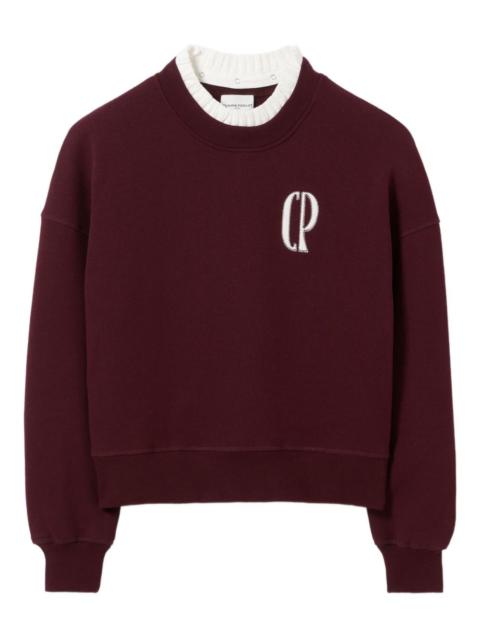 logo-patch cotton-blend sweatshirt