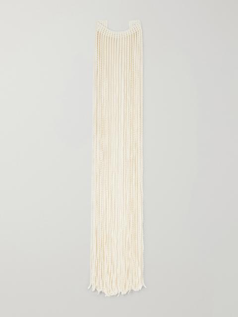 Fringed Crocheted Scarf