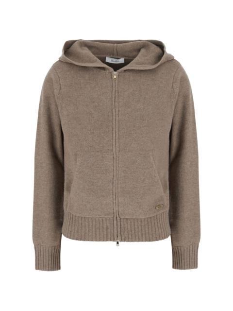 Primo zip-up knitted hoodie