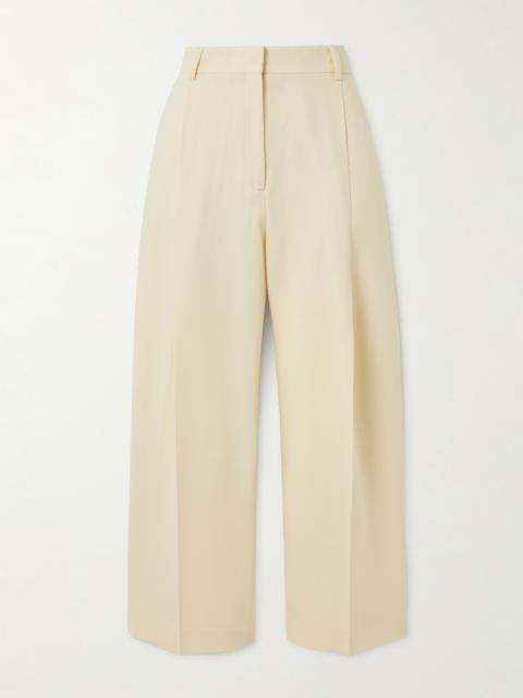 Pleated Crepe Wide-leg Pants