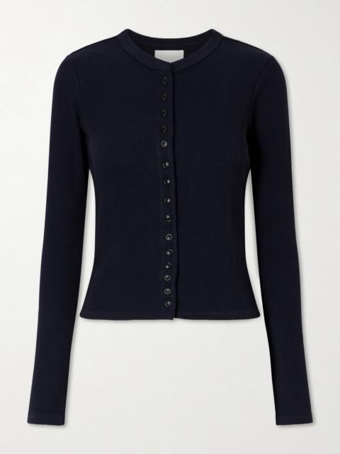 Kari Ribbed Stretch-jersey Cardigan