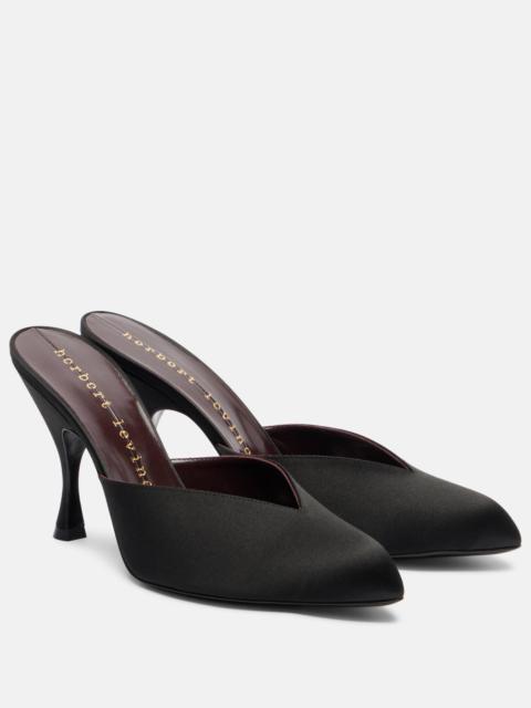 Sitting Pretty satin mules