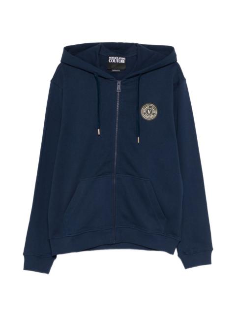zip-fastening hoodie