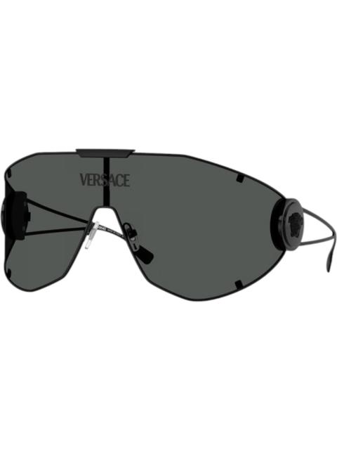 Versace Shield Sunglasses Gray Black (VE2268 143387)