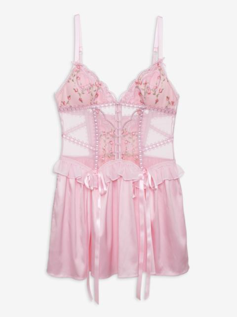 Ily Embroidered Slip Dress