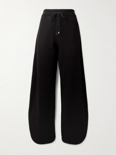 Petal Cotton-jersey Barrel-leg Track Pants