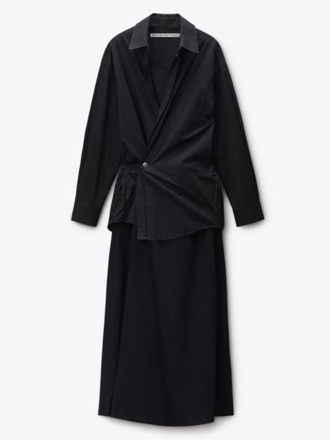 Pre-styled Wrap Mini Dress in Cotton