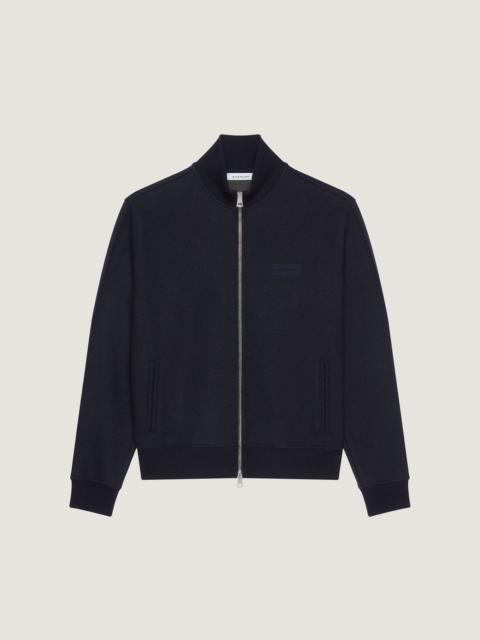ZIPPED SWEATSHIRT IN WOOL CASHMERE WITH GIVENCHY PATCH