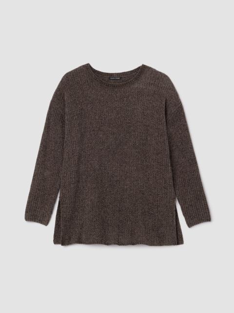 Chenille Blend Jewel Neck Top