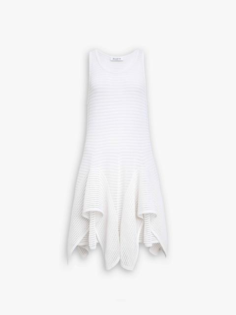 KNIT SHORT RUFFLE DRESS