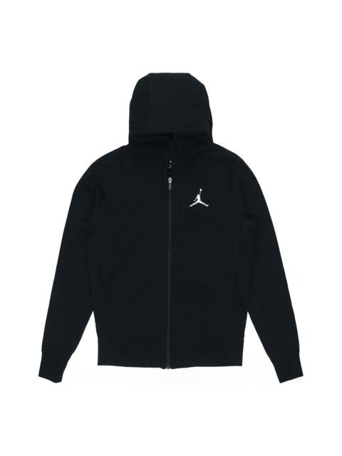 Air Jordan Embroidered Knit Hooded Jacket Men's Black AH3932-010
