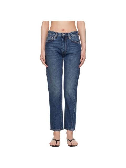 Blue Twisted Seam Jeans