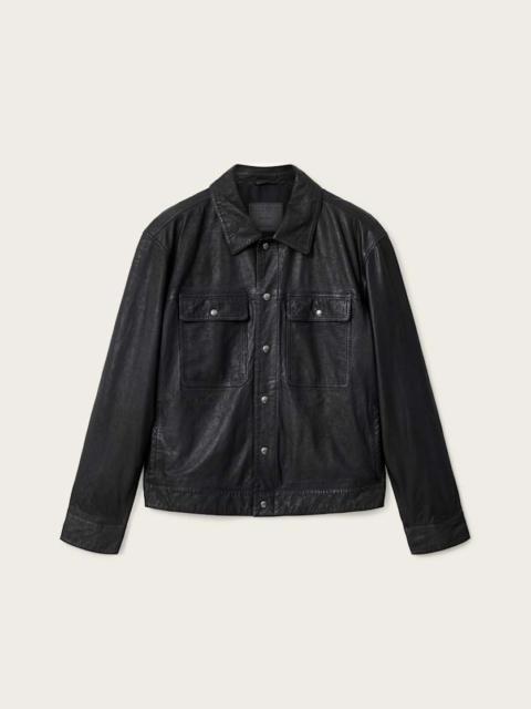 SHELTON LEATHER TRUCKER JACKET