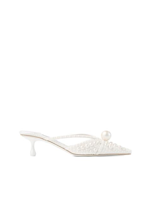 50mm Sana pearl-embellished pointed-toe mules
