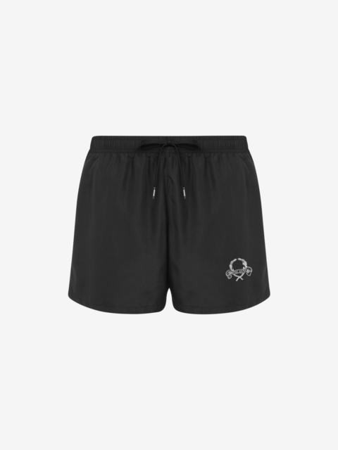 LAUREL CROWN LOGO BEACH BOXER SHORTS