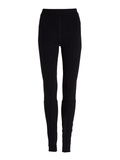 Layered-Cuff Jersey Leggings black