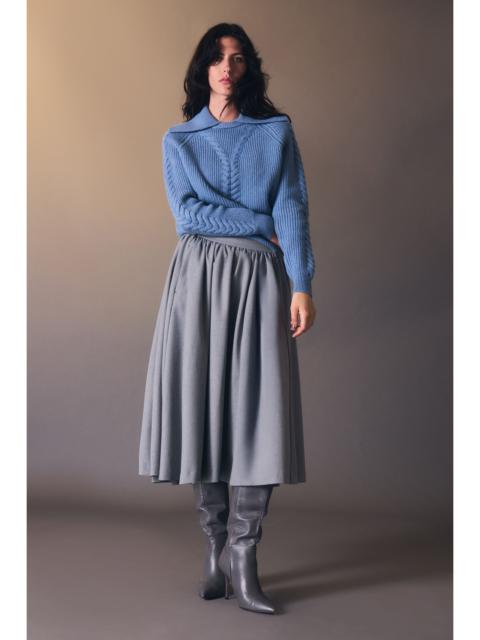 Cable Stitch Fly Collar Jumper