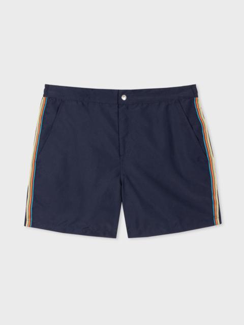 Recycled-Polyester 'Signature Stripe' Swim Shorts