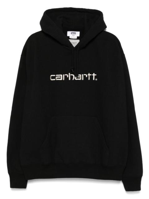logo-embroidered hoodie