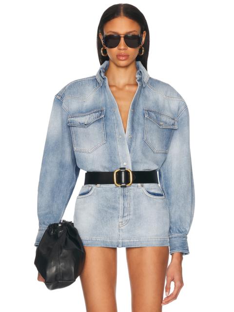 Denim Button Down Top