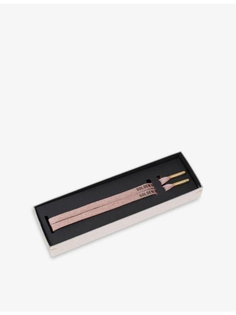 Logo-Print Woven Shoe Laces