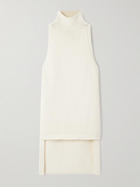 Sleeveless Wool Turtleneck Sweater