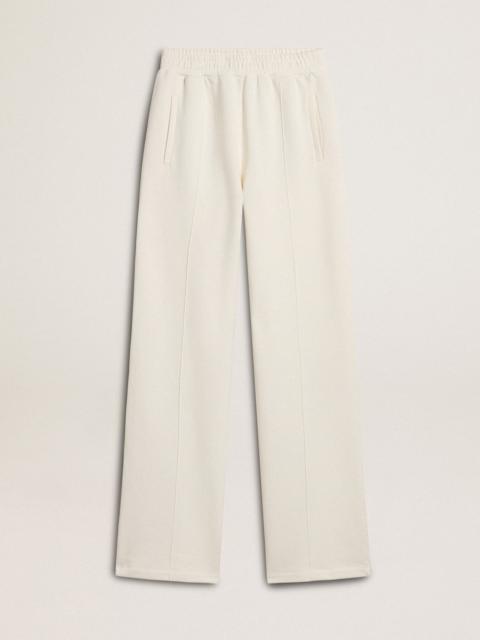 Women’s white cotton joggers