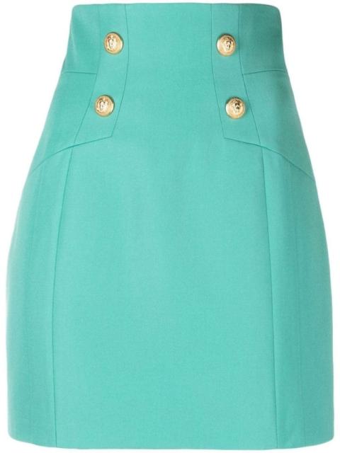 button-detail pencil skirt