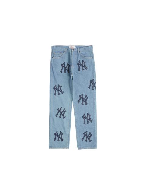 Supreme x New York Yankees Regular Jean Washed Blue