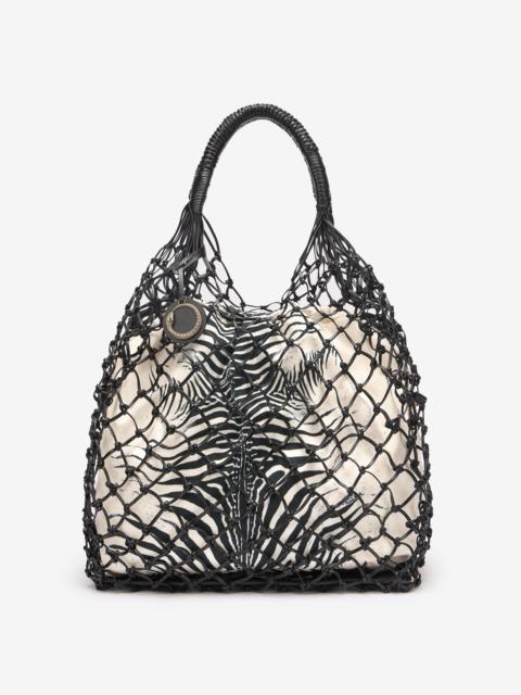 Bag With Mesh And Mini Zebra Print
