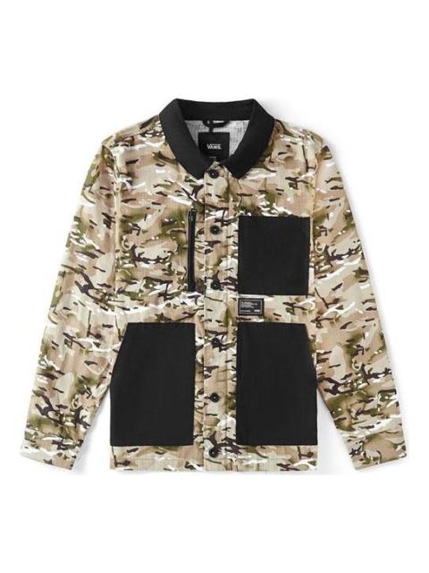 Men's Vans Work Weird Colorblock Big Pocket lapel Jacket Camouflage VN0A4MLJW09