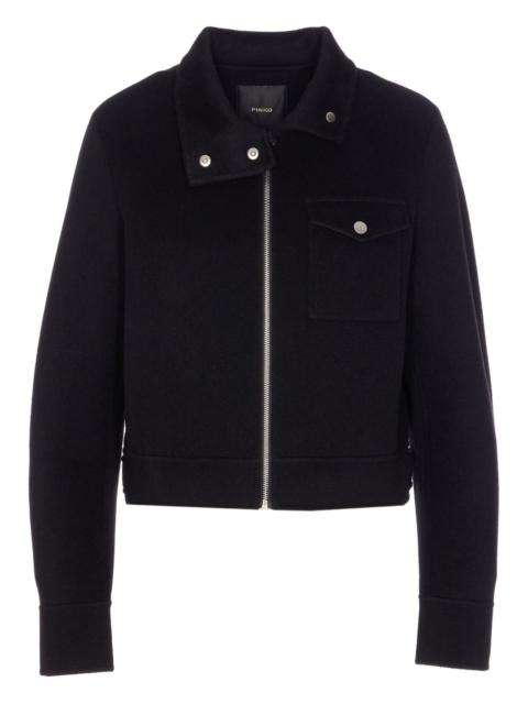 zip-front cropped jacket