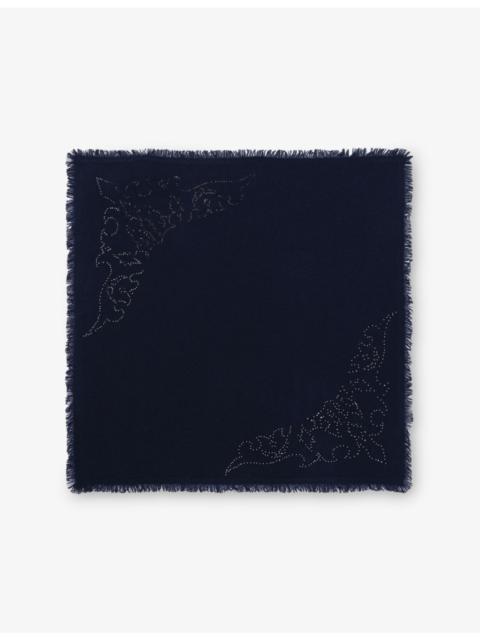 Stevie Rhinestone-Embellished Cashmere Scarf