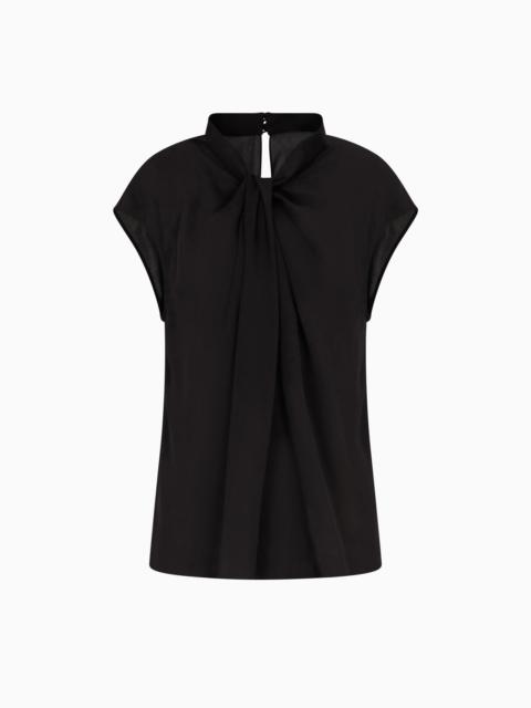 BLOUSE IN WASHED SILK DOUBLE GEORGETTE