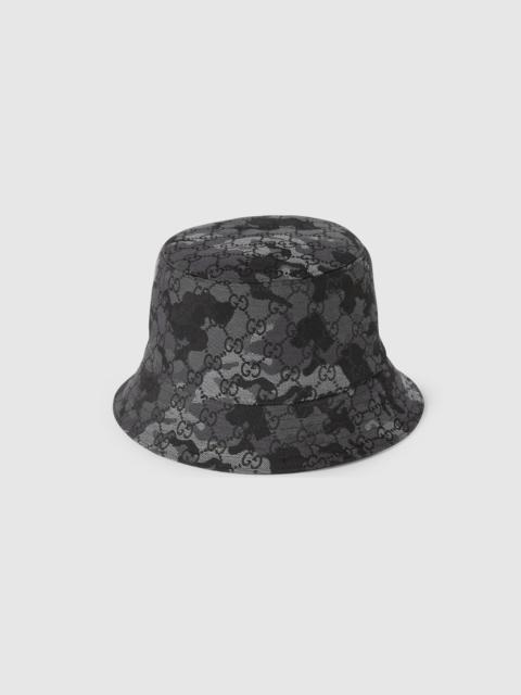 GG marbled canvas bucket hat