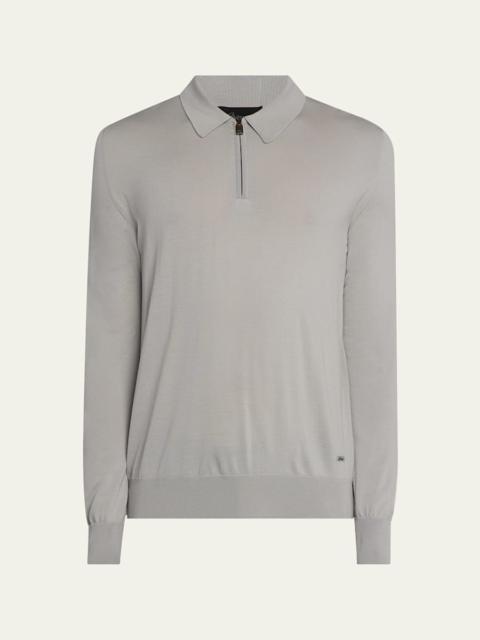 Men's Wool Quarter-Zip Sweater