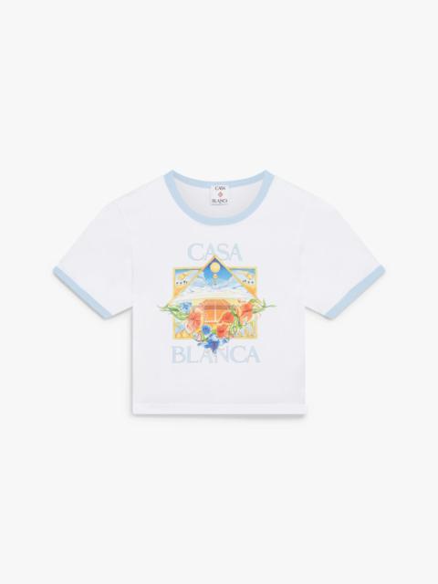 Tennis Landscape Ringer Baby Short Sleeve T-Shirt | Casablanca Paris