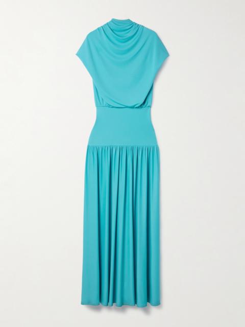 Victoria Draped Stretch-jersey Maxi Dress
