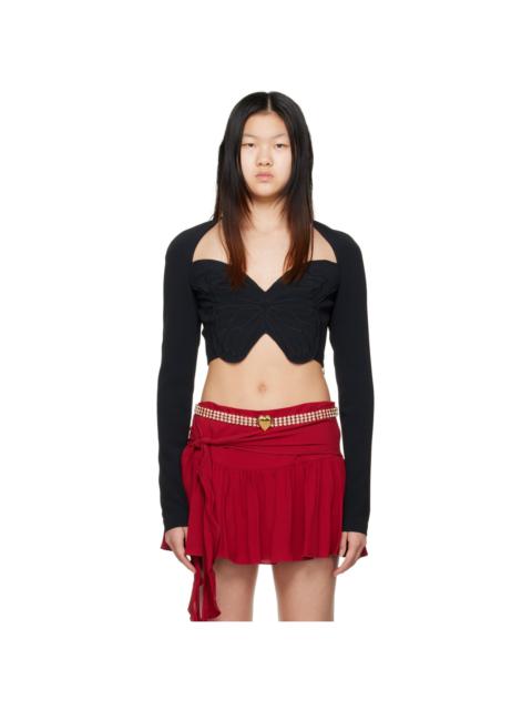 Black Embroidered Blouse