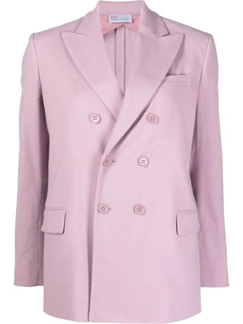 peak lapels double-breasted blazer