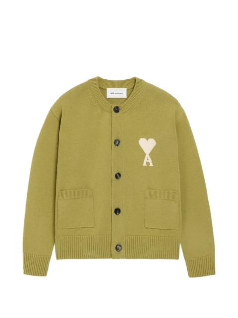 Ami de Coeur intarsia-logo cardigan