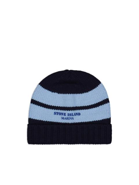 striped-pattern beanie