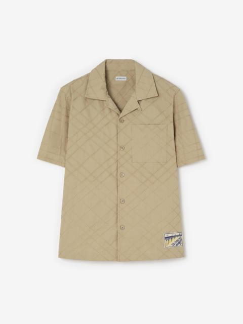 Relaxed Fit Check Embroidered Cotton Shirt