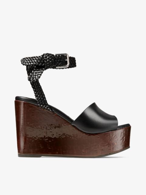 Jori 100
Black Shiny Calf Leather and Shiny Cork Wedges