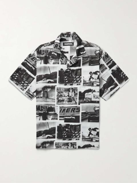 Camp-Collar Printed Cotton-Poplin Shirt