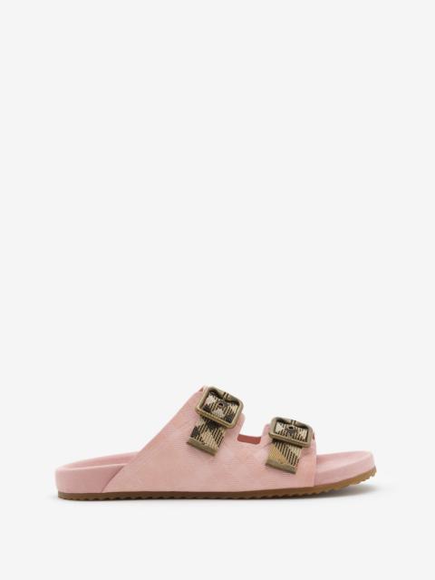 Check Suede Urchin Sandals