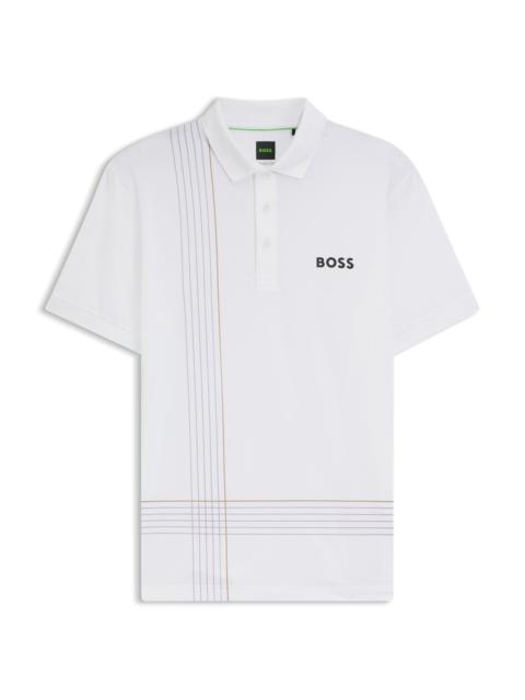 ACTIVE QUICK-DRY POLO SHIRT WITH CHECK ARTWORK