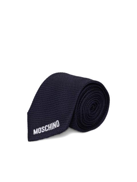 logo-embroidered tie