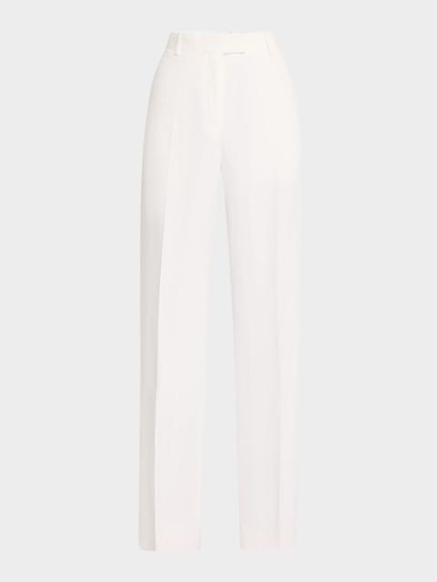 Linen Toile Straight-Leg Pants